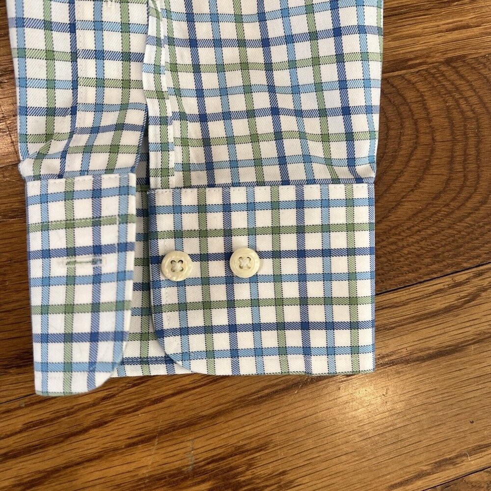 Peter Millar Mens Button Down Shirt Multicolor Plaid Long Sleeve Pocket Cotton L - Picture 12 of 16